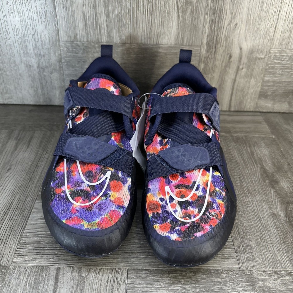 Nike SuperRep Cycle Women 6.5 Navy Multi Color Floral Spin Shoes NEW DH3395-400 - Picture 4 of 9